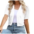 thumbnail image 1 of XZNGL Womens Bubble Sleeved Front Cardigan Transparent Cardigan Shawl, 1 of 9