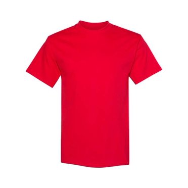 Hanes T-shirt à Manches Courtes pour Hommes 5,2 oz, Poids Lourd, 4TG, Rouge Athlétique