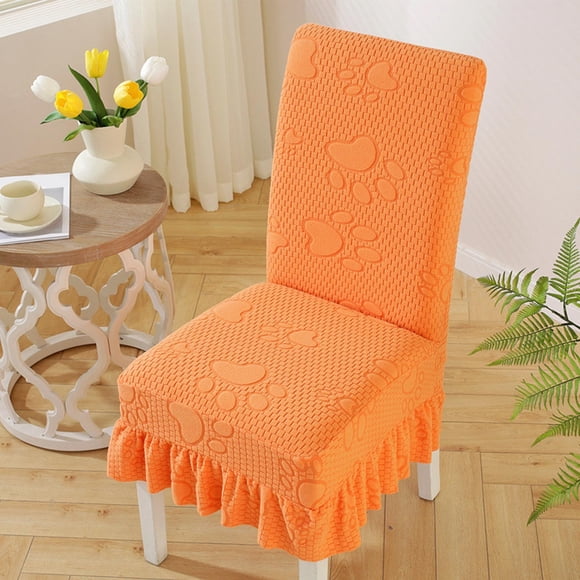 Fwttom Housse de Chaise en Tricot Extensible à Pattes de Chat, Épaissie, Housse de Chaise de Salle à Manger pour la Maison, Siège et Dossier Intégrés, Housse de Chaise Toutes Saisons