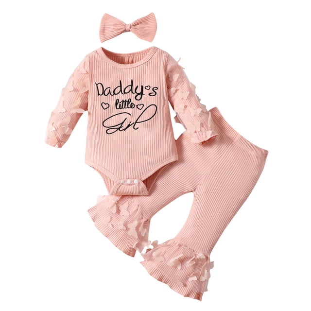 Économies d'Automne/hiver! HVOBTTY Ensemble Décontracté de Mode pour Filles à Manches Longues, Ensemble Décontracté de Mode pour Filles à Manches Longues avec Col Rond, Boutons et Pantalon Long Uni Rose, 9 Mois