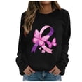 thumbnail image 1 of Rbaofujie Chandails d'Automne pour Femmes Mode Décontractée Imprimé Col Rond Ample Manches Longues T-shirt Hauts Blouse Noir Chandails à Capuche et Chandails pour Femmes, 1 of 4
