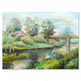 thumbnail image 2 of Designart Bridge On The River In Rustic Landscape Canvas Wall Art, 2 of 4
