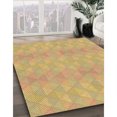 thumbnail image 3 of Ahgly Company Tapis d'Intérieur Lavables en Machine, Carré Transitionnel Safran Jaune, 8' Carré, 3 of 7
