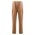 thumbnail image 4 of VEKDONE Womens Cotton Linen Long Pants Orange S, 4 of 4