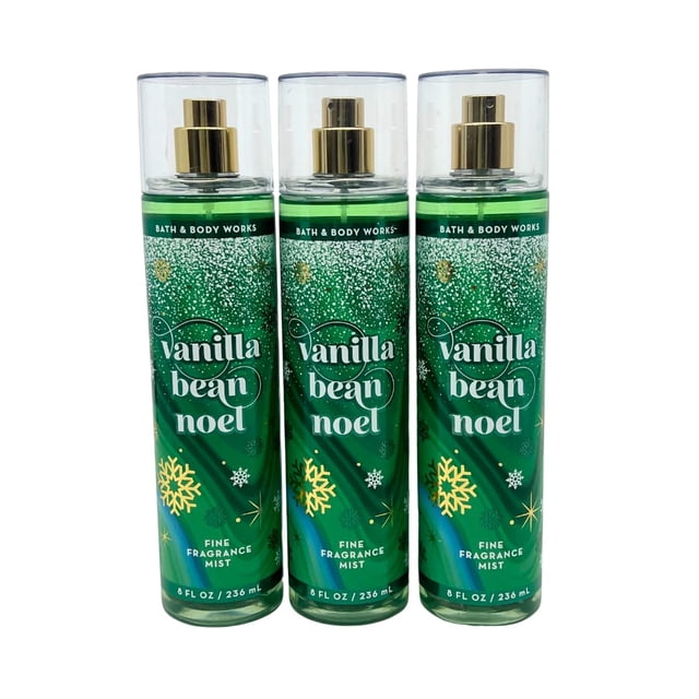 Bath & Body Works Brume Fine Parfumée à la Gousse de Vanille de Noël 8 Oz - Lot de 3