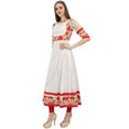 thumbnail image 2 of Bimba Kurti Anarkali Longue Évasée Blanche pour Femme Kurta Blouse Classique Indienne-26, 2 of 6