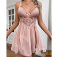 thumbnail image 5 of B91xZ Womens Pjs Sets Classic Pullover Long Satin Silk Pajama Set,Pink L, 5 of 5