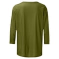 thumbnail image 3 of Hauts à Manches 3/4 pour Femmes Mode pour Femmes T-Shirt Uni Ample Mi-Long Blouse à Manches 3/4 Col Rond Hauts Décontractés T-Shirts en Coton Femmes T-Shirts pour Femmes Mode, 3 of 5