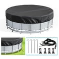 thumbnail image 1 of GLFILL 210D Oxford cloth Round Solar Pool Cover 6 Size Black: Heat Absorption 15FT, 1 of 4
