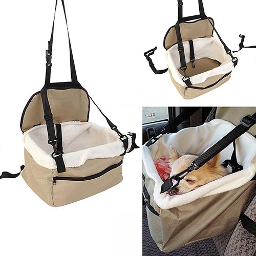 Aofa Soft Pet Dog Puppy Cat Kitty Car Seat Booster Seat Carrier Car Leash Bag