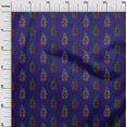 thumbnail image 2 of oneOone Silk Tabby Fabric Leaves & Floral Block Print Fabric BTY 42 Inch Wide, 2 of 4