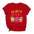thumbnail image 2 of EGNMCR Chemises de Pâques pour Femmes Chemises Imprimé de Pâques Femmes Joyeuses Pâques Imprimé Manches Courtes Hauts Blouse T-Shirt T-Shirt pour Femmes, 2 of 5