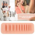 thumbnail image 4 of Makeup Brush Holder, Makeup Brushes Holder Makeup Brush Cleaner Pad Stand Soft Makeup Brush Cleaner, Beauty Brush Rack Bedroom Bathroom Kitchen For Home Use Pink,Dark Red, 4 of 8