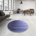 thumbnail image 4 of Ahgly Tapis d'Intérieur Lavable en Machine Carré Transitionnel Bleu Ciel, 8 Pieds Carré, 4 of 7