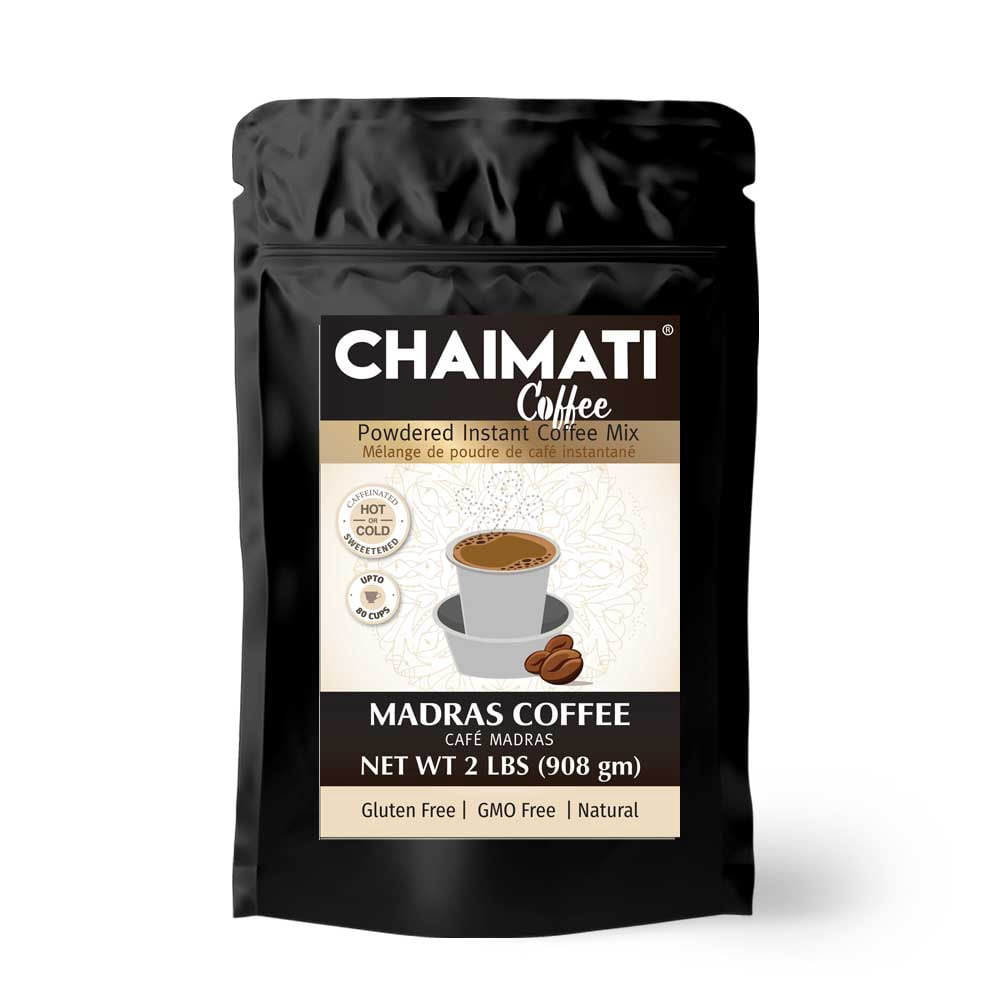 ChaiMati - Madras Instant Coffee 2lbs (32oz) pack - 100 Cups | Amazing Flavor Hot/Iced, Very Low Caffeine, Ready in seconds, Great for Gifts/Parties - gets "Chai on your Mind"