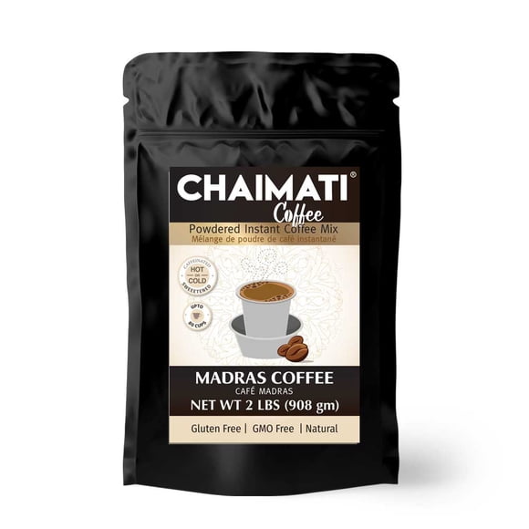 ChaiMati - Madras Instant Coffee 2lbs (32oz) pack - 100 Cups | Amazing Flavor Hot/Iced, Very Low Caffeine, Ready in seconds, Great for Gifts/Parties - gets "Chai on your Mind"
