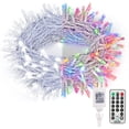 thumbnail image 1 of Color Changing Christmas Lights, 65.67ft 200 LED Dual Color Christmas Tree Lights with Remote, Cool White & Multicolor 11 Function Xmas String Lights Indoor Outdoor for Xmas Party Home Wedding, 1 of 7