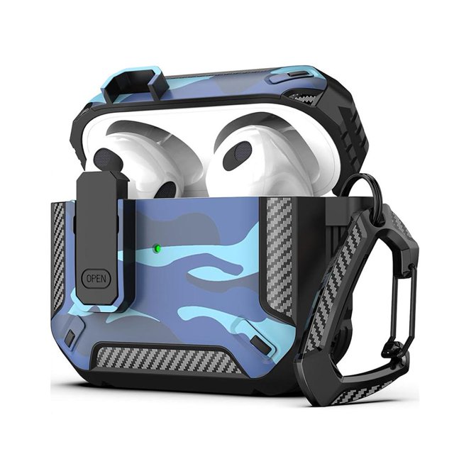 SharkTRUE Ultimate Protection Case For AirPods 4: Durable, Wireless Charging Compatible, With Hook