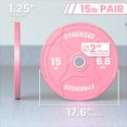 thumbnail image 3 of Synergee Bumper Plates – Durable Olympic Weight Plates, Low-Bounce Rubber for Strength Training, Powerlifting, and Functional Workouts., 3 of 6