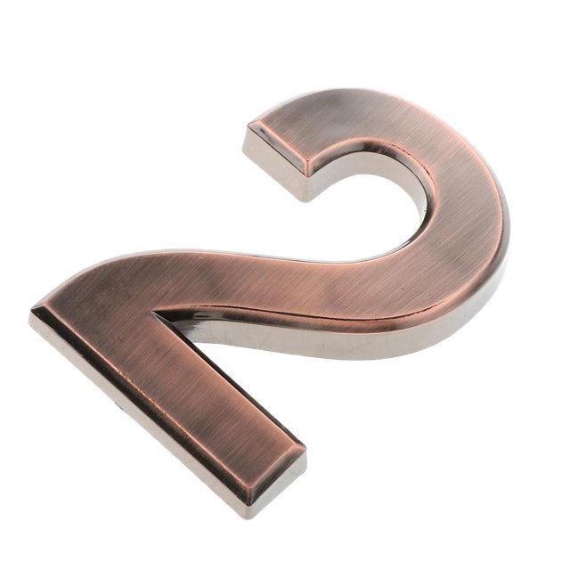 jifeng Copper Plastic Self-Adhesive Door Number Sign Sticky Numeric Digit Number 2