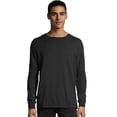 thumbnail image 1 of Hanes Mens ComfortWash Garment Dyed Long Sleeve Tee, 3XL, Black, 1 of 1