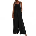 thumbnail image 2 of TIMIFIS Combinaison d'Été pour Femme Décontractée Ample Longue Salopette Pantalon Jambe Grand Combinaison Ample Polyester avec Poche Combishorts sur, 2 of 6