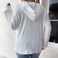 thumbnail image 3 of cfhntfmh Womens Hoodies Fall Fashion 2024 Drawstring Sweatshirts Pullover Long Sleeve Solid Color Fall Outfits, 3 of 6
