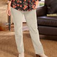 thumbnail image 1 of XZNGL Pantalon en Velours Côtelé Uni pour Femmes avec Poches, 1 of 1
