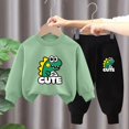 thumbnail image 3 of Pisexur Ensemble de Vêtements d'Automne pour Bébés Filles Garçons 2 Pcs Mode Décontractée Imprimé Mignon Manches Longues Col Rond Chandails en Molleton et Pantalons de Survêtement Ensemble de Survêtement pour Enfants Filles Garçons 3-8 Ans, 3 of 4