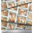 thumbnail image 3 of Soimoi Poly Georgette Tissu Signe du Zodiaque Patchwork Décor Tissu Imprimé Yard 52 Pouces de Large, 3 of 3