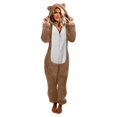 thumbnail image 2 of Combinaison à Manches pour Femmes, Combinaison à Capuche à Manches Longues, Pyjama Décontracté d'Hiver Chaud, Combinaison de Nuit, Combinaisons Grande Taille pour Femmes aux Formes en Liquidation, 2 of 7