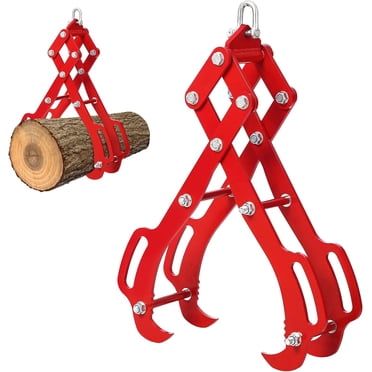 36IN Logging Tongs with 4 Claws,Log Grapple Hook for Timber and Firewood,360 Degree Swivel,3000LB CapacityHeavy Steel Log Grabber for Skidder,Material Handling,Four-claw