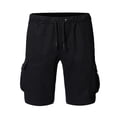 thumbnail image 3 of TopLLC Shorts pour Hommes, Shorts pour Hommes Shorts Cargo pour Hommes Shorts de Course pour Hommes Multiples Poches Utilitaires Taille Élastique Shorts de Randonnée en Coton, 3 of 8