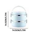 thumbnail image 3 of Portable Lunch Box - Insulated Stainless Steel Bento Box, Fresh-Keeping Container for Office & Commute, Blue, JKODE, 3 of 9