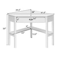 thumbnail image 2 of Costway Bureau d'Ordinateur Triangulaire Bureau d'Angle Table pour Portable avec Tiroir Étagères Rustique, 2 of 10