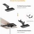 thumbnail image 5 of Keyboard Tray Under Desk, Adjustable Keyboard Tray with Mouse Platform, 18.3" W x 9.4" D (Only Tray) Black, Heavy-Duty, 5 of 5
