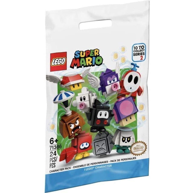 LEGO Super Mario Série 2 Paquet de Personnages Spiny Cheep Cheep 71386, un Jouet de Collection LEGO Super Mario Présentant des designs Vibrants de Personnages comme Spiny Cheep Cheep. l'Emballage Met en Valeur 24 Pcs et Convient aux 6 Ans et Plus.