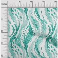 thumbnail image 2 of oneOone Cotton Flex Turquoise Green Fabric Abstract Sewing Material Print Fabric By The Yard 40 Inch Wide, 2 of 4