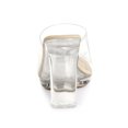 thumbnail image 2 of BLISSFUL STEP Women's Clear Platform Blocked Heel Slides Sandals, 2 of 7