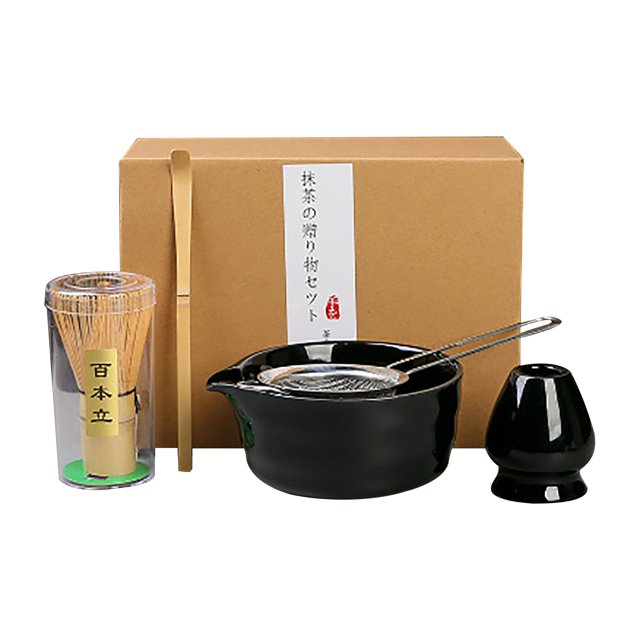 Classic Kitchen Accessories, Premium Matcha Tea Set with Whisk Ceramic Bowl Holder Matcha Making Kit for Traditional Japanese Tea Ideal Matcha Set for Beginners And