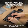 thumbnail image 3 of Logitech Wave Keys MK670 Combo, Wireless Ergonomic Keyboard with Signature M550 L Wireless Mouse - Graphite (French), 3 of 10