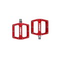 thumbnail image 2 of 1 Paire Pédale de Vélo Coussinet Antidérapant Structure à Roulements Plaquée Léger Sécurité Accessoires de Vélo CNC Sécurité Résistance à l'Usure Plateforme Plate Rouge, 2 of 9