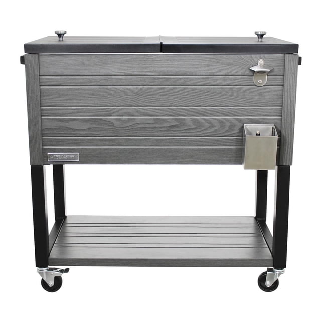 Permasteel 80 Qt. Rustic Patio Cooler, Holds 110 Cans, Powder-Coated Steel