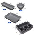 thumbnail image 3 of 8-Piece Drawer Organizer Set - Modular Plastic Trays for Cosmetics/Office Supplies (23.5x16cm), 3 of 7