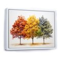 thumbnail image 2 of Designart Large Tree Maple framed wall Art, Seasonal Tapestry Orange Yellow Maple Tree I , Tree maple framed wall art decor, Orange Traditional White Framed Wall Art, White Color Frame, 2 of 5
