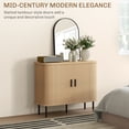 thumbnail image 4 of HOMCOM 35.4" Sideboard Buffet Cabinet, Slatted Kitchen Storage Cabinet, Oak, 4 of 10