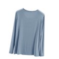 thumbnail image 4 of MeetoTime T-Shirts à Col Rond à Manches Longues pour Femmes Camisoles Confortables T-Shirts Doux de Couleur Unie sous-Vêtements, 4 of 6
