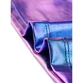 thumbnail image 5 of INSPIRE CHIC Women's Party Metallic Textured Short Sleeve Shiny Multicolor Top Large Blue Purple, 5 of 5