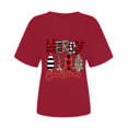 thumbnail image 4 of Haut de Sapin de Noël Femme Décontracté Col Rond Manches Courtes T-shirt Imprimé Sapin de Noël Haut, 4 of 6