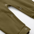 thumbnail image 4 of Yuyuzo Newborn Baby Rompers Long Sleeve Crewneck Button up Leg Unisex Infant Cotton Comfy Solid Color Jumpsuits, 4 of 5